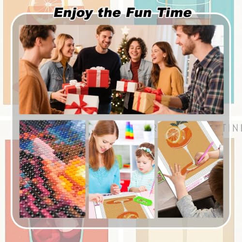 EIBEILI Diamond Art Kits for Adults-4P Wine Cocktail Diamond Painting Kits - color: DP04472