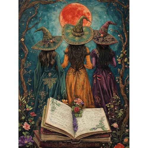 TCDZMYGS Halloween Stamped Cross Stitch Kits for Beginners,12x16in - color: W588