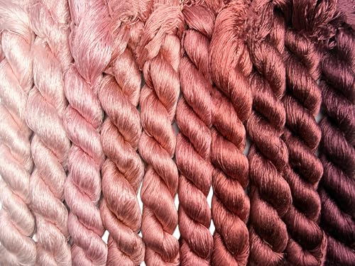 100% Mulberry Silk Embroidery Thread 10 Colors 110m Each (24) - color: 24