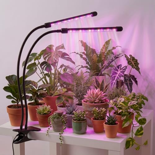 Grow Lights for Indoor Plants 2 Heads Full Spectrum plant light growing - size: 2 heads
