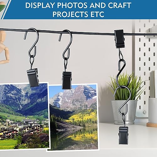 Christmas Light Clips Hanging Hooks - 50 Pack Outdoor String Light Clips - Metal Camper Awning String Party Light Hook - Holiday Light Clips Hangers Canopy Tent RV Xmas Decor Clamps - size: 2.36 Inch