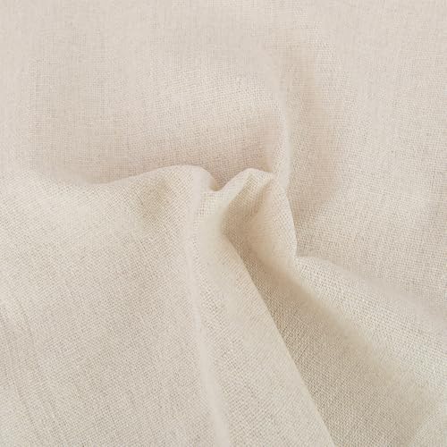 16 PCS Linen Embroidery Fabric Natural Color Cloth Fabric Squares - color: Natural Color 16 Pcs