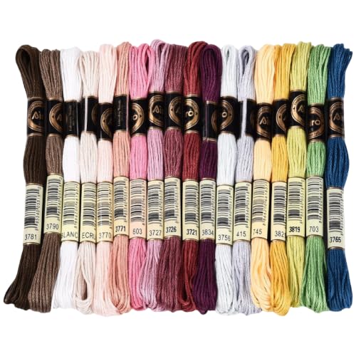 157.5 Yards Cross Stitch Floss Embroidery Thread for Hand Sewing - color: Mixed Soft Color