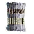 8 Skeins Embroidery Floss Friendship Bracelet String 0.5mm Cross Stitch Embroidery Thread for Jewelry Making Bracelet Knitting Stitching Craft Supplies, Gray - color: Gray, 8 Skeins