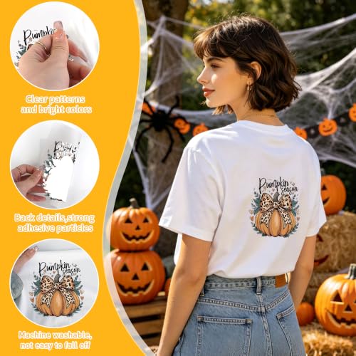 DTF Transfers Ready to Press, 30 Pcs Fall Ghost Iron on Transfers - color: fall ghost046