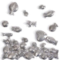 stino Silver Metal Spacer Beads for Jewelry Making, Heart Butterfly Flower Fish Beads for Bracelet Necklace Earrings,Jewelry Findings & Supplies, 50g (Fish (30PCs)) - color: Fish (30PCs)