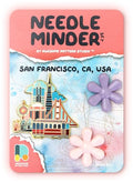 Awesome Pattern Studio Needle Minder Set – San Francisco Magnetic Needle Minder + 2 Needle Threaders. Enamel Pin for Cross Stitch, Embroidery and Craft - size: San Francisco Set #1