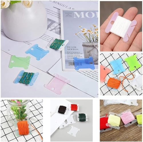 Embroidery Floss Organizer Cross Stitch Thread Organizer-Bobbin Winder 1 Removable 24 Compartments with 100 Floss Bobbins and 2 Pieces Numbered Stickers for Craft DIY Embroidery - size: 24 Compartment