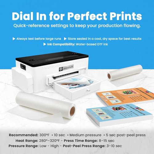 DTF Transfer Film Sheets A4 (8.3 x 11.7 inch) | Premium Plus (Pack of 2) | Double Matte Anti-Static | 100 Pack | Heat Press Paper | ET8550 L1800 XP15000 XP600 R1390 I3200 TX800 - size: Premium+ 100 Sheets(2 Pack)