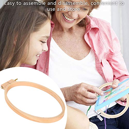 Embroidery Frame , Oval Embroidery Hoop , Wide Wooden Stitch Hoop Rings , for Embroidery , Stitching , Cross Stitch , Needle Point , Silkpainting , Art Craft Handy Sewing , etc