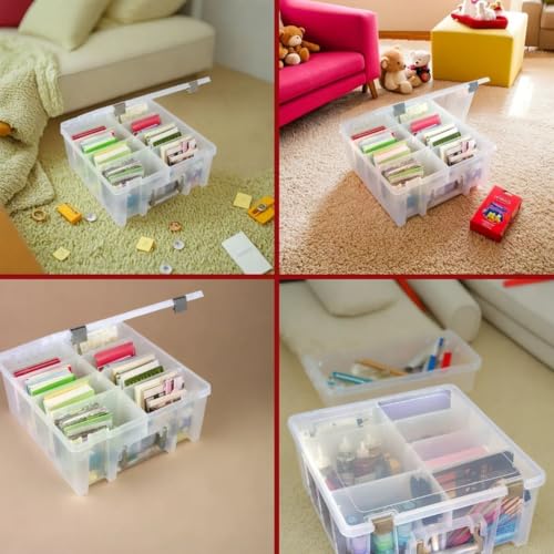 ArtBin Super Satchel Double Deep, 8-Compartment Craft Box, Gold