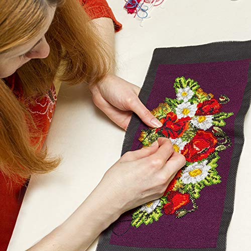 6 Pieces Classic Reserve Aida Cloth Cross Stitch Cloth, DaKuan 11 Count Cross Stitch Fabric, Black, 12 by 18-Inch - color: Black