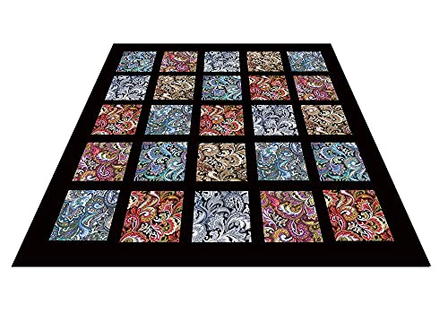 Fat Quarters Fabric Bundles Cotton Quilting Fabric, Dark Paisley Pattern - color: Dark Paisly