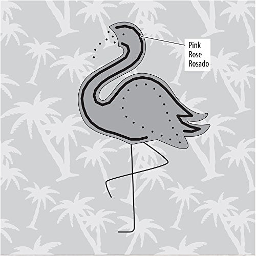 Dimensions Needle Crafts Flamingo Wool Felt Applique Embroidery Craft Kit, 6'' - color: Flamingo, size: 6''