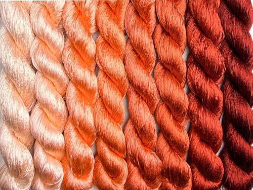 100% Mulberry Silk Embroidery Thread 8 Colors 110m Each (33) - color: 33