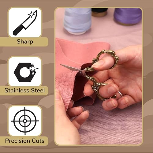 JubileeYarn Blooming Embroidery Scissors - Silver - 3 Scissors - color: Blooming - Silver, size: 3 Scissors