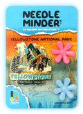 Awesome Pattern Studio Needle Minder Set - Yellowstone Magnetic Needle Minder + 2 Needle Threaders. Enamel Pin for Cross Stitch, Embroidery and Craft - size: Yellowstone Modern Design - SET #1