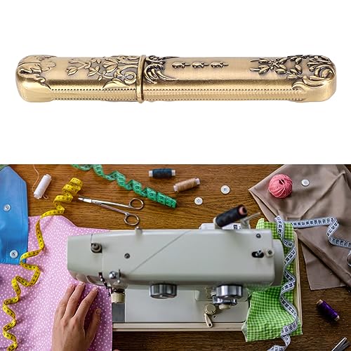 Vintage Sewing Needle Holder Case – Zinc Alloy Magnetic Needle Storage Box for Hand Sewing, Portable Small Organizer for Buttons, Pins, Thread, Travel Sewing Kit, Retro Women