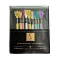 9 Skeins Mix Color Metallic Embroidery Floss Cross Stitch Needlework Thread, 8 Meters 12 Strands - color: Set of 9 Mix Color