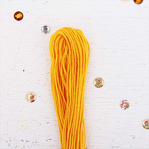 12 Skeins ThreadArt Cotton Embroidery Floss, Gold - color: Gold