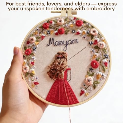 Wedding Photos Embroidery Starter Kit, Valentine's Day Gifts，DIY Needle Punch Kit, Punch Needle Kits for Beginners,Include Pre-Printed Fabric,Tools,Embroidery Hoop,Threads. (Wedding Photo No. 2) - color: Wedding Photo No. 2
