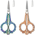 Sewing Embroidery Scissors, Small Sharp Precision Shears - color: Rainbow + Pink