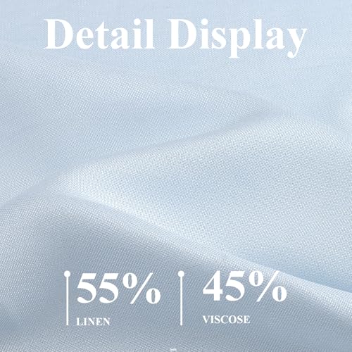 Linen Fabric | Soft, Breathable & Drapable Clothing Fabric | 55% Linen, 45% Viscose | for Dresses, Shirts, Skirts, Needlework, Lining (Dusty Blue, 2 Yard) - color: Dusty Blue, size: 2 yard