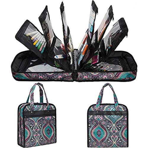 PACMAXI Sewing Accessories Storage Bag, Knitting, Craft Tools - color: paisley