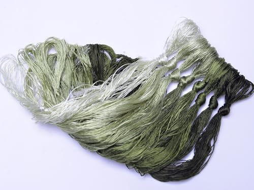 100% Mulberry Silk Embroidery Thread 8 Colors 22m Each (61) - color: 61