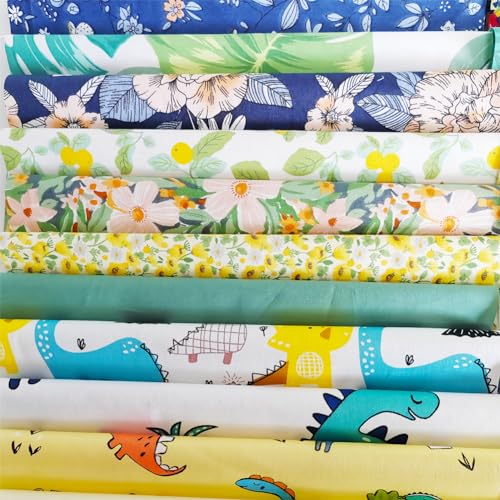 44pcs Cotton 9.8” x 9.8”(25cm x 25cm) Quilting Fabric Bundles, Pre-Cut Squares Sheets for Patchwork Sewing Quilting Crafting, No Repeat Patterns. - color: A-1