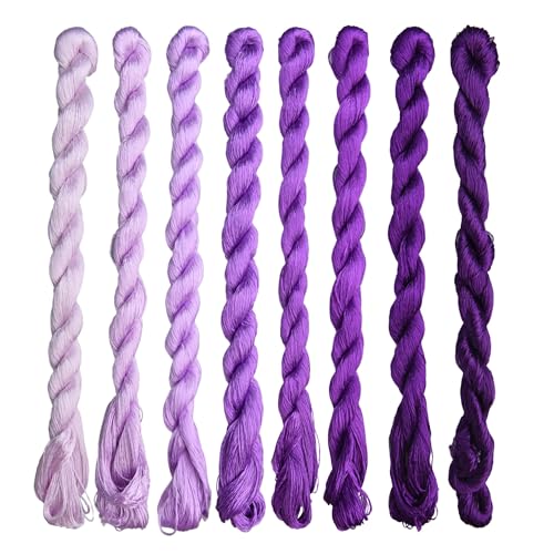 Natural 100% Silk Thread, Handmade Embroidery Thread Silk Floss 8 Colors 110m Each (95) - color: 95
