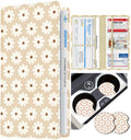 Slohif Car Registration and Insurance Holder with 2 Car Coasters, Elegant - color: Beige Daisy