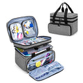BAFASO Double Layer Sewing Accessories Organizer, Gray - color: Gray