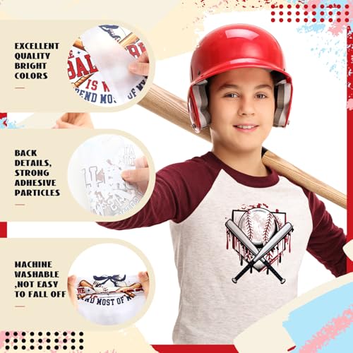 Tellingyou 36 Sheets Baseball Iron on Transfers Baseball Dtf Ready to Press - style: Baseball