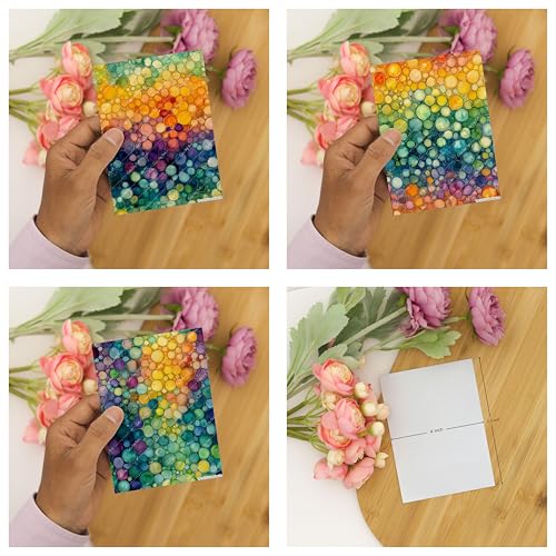GOTO CLAY TOOLS Colourful Bubbles Clay Transfer Paper – 6 Pcs (4 x 5.5 inch) Polymer Clay Transfer Sheets for Jewelry Making, Crafts & DIY Clay Designs