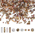 MECCANIXITY 5000 Pcs Mixed Glass Seed Beads, 1.5-6mm Mini Loose Glass Bugle Spacer Bead Embroidery Beads for DIY Craft Projects Earrings Necklaces Bracelets Jewelry Making, Coffee Color - color: Coffee Color
