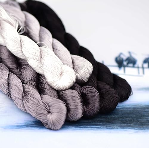 Natural 100% Silk Thread, Handmade Embroidery Thread Silk Floss 7 Colors 110m Each (14) - color: 14