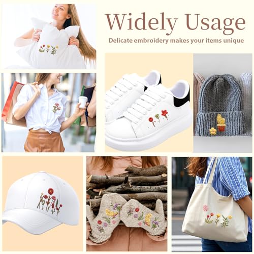 72PCS Water Soluble Embroidery Patterns, Stick and Stitch Paper