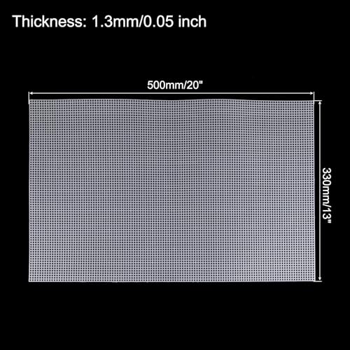 MECCANIXITY 6pcs 13"x20" Plastic Mesh Canvas Sheet 8 Count Needlepoint Blank Canvas Square for Embroidery Knit Crochet Acrylic Yarn Crafting, White
