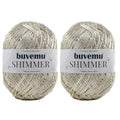 Shimmer Metallic Thread for Crochet, Lace, Light Gold, Gold Glitter, 2-Pack - color: Light Gold, Gold Glitter, size: 2 Pack