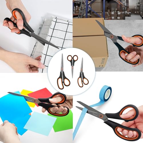 VEESA Titanium Scissors Set of 3, Ultra Sharp Stainless Steel