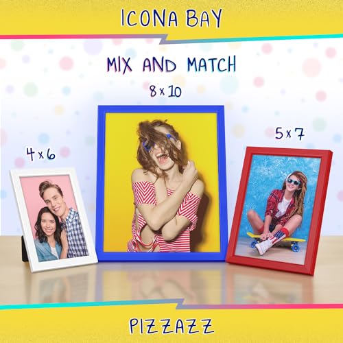 Icona Bay 4x6 Picture Frame, White Solid Wood Scandinavian Style Frame for Photo, Pizzazz Collection - color: White, size: 4x6