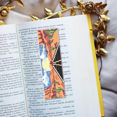 FREEBLOSS 6 Set Cross Stitch Bookmark Kit Cross Stitch Kit Mountain Road Landscape Stamped Embroidery Bookmark with Instruction Cross Stitch Kits for Adults DIY Bookmark Kit 8.66''x3.15'' - style: Highway