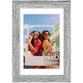 Vittanly 4x6 picture frame, Matted for 3.5x5 Photos, Grey - color: Grey, size: 4x6