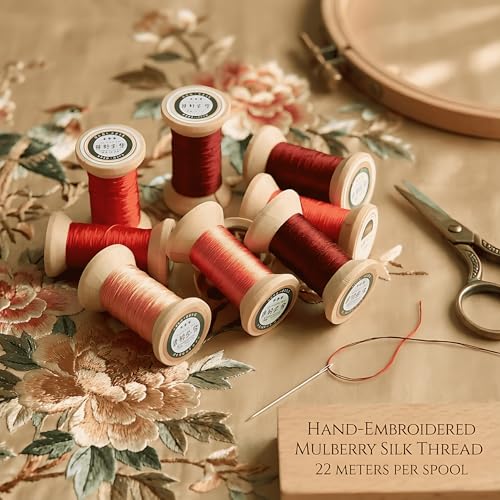 Natural 100% Mulberry Handmade Embroidery Silk Thread Silk Floss (42) - color: 42