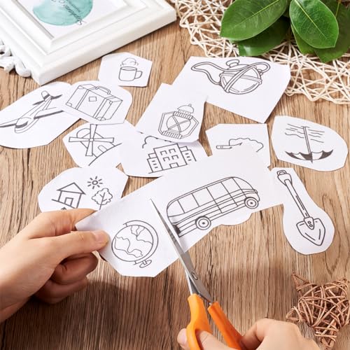Magibeads 60 Patterns Travel Theme Water Soluble Embroidery Patterns Airplane Landscaping Suitcase Stick and Stitch Transfer Embroidery Paper for Adult Beginners Hand Sewing Starter Kit - color: Travel