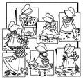 Bonnie Bonnet Aunt Martha's Hot Iron Embroidery Transfer