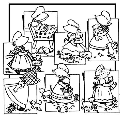 Bonnie Bonnet Aunt Martha's Hot Iron Embroidery Transfer