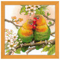RIOLIS 1780 Lovebirds Counted Cross Stitch Kit 7.75 x 7.75 in - style: Lovebirds 1780