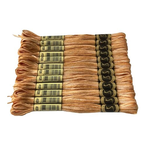 Magical Color Variegated Cross Stitch Thread Color Variations Embroidery Floss Pack, 8.7-Yard, Gold Coast, Pack of 12 Skeins